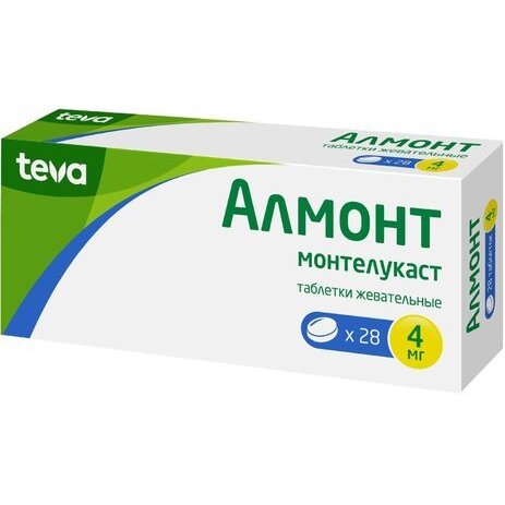 Алмонт таблетки жевательные 4 мг 28 шт.