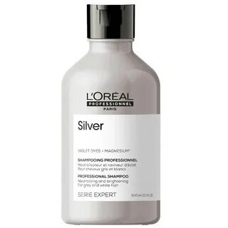 Шампунь Loreal Professionnel Expert Silver для блеска седых волос и волос с проседью 300 мл