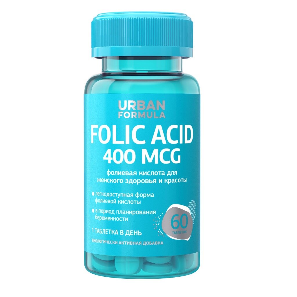 Таблетки Urban Formula Folic Acid Метилфолат Макси 60 шт.