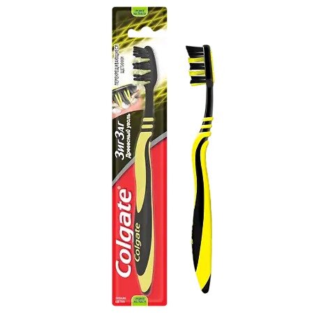 Зубная щетка Colgate Зиг-Заг Древесный уголь средней жесткости
