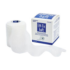 Бинт Em-fix haft медицинский эластичный самофиксирующийся белый 6 см х 4 м 1 шт.