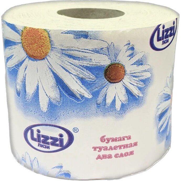 Туалетная бумага Lizzi 2х-слойная 1 шт.