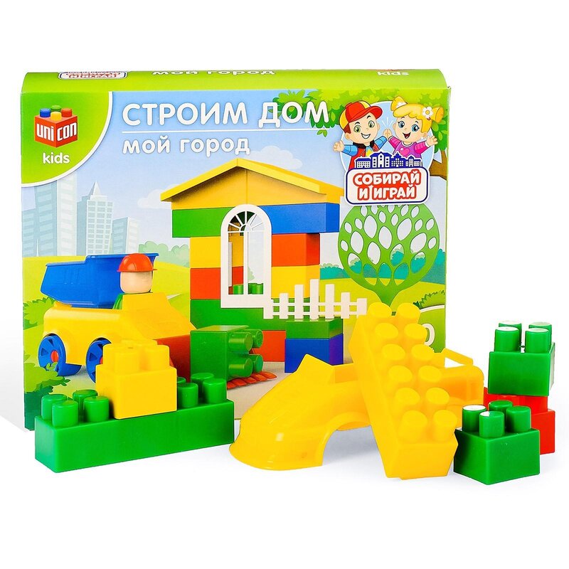 Конструктор Соломон Мой город Строим дом 30 деталей