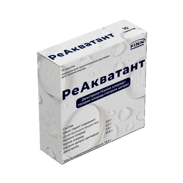 РеАкватант порошок для приготовления раствора для приёма внутрь пакет 18,9 г 10 шт.