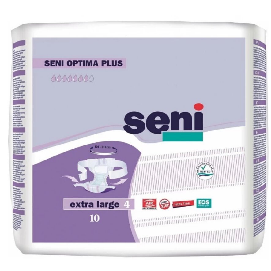 Seni optima plus подгузники взрослые с поясом extra large/4 10 шт.