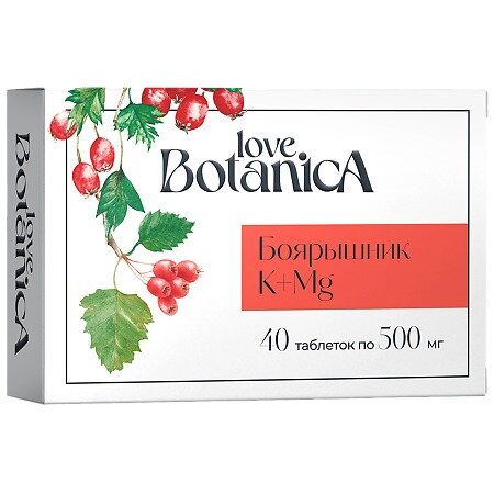 Боярышник с калием и магнием Love botanica таблетки 40 шт.