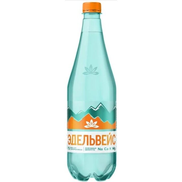 Вода минеральная Эдельвейс газированная 1 л