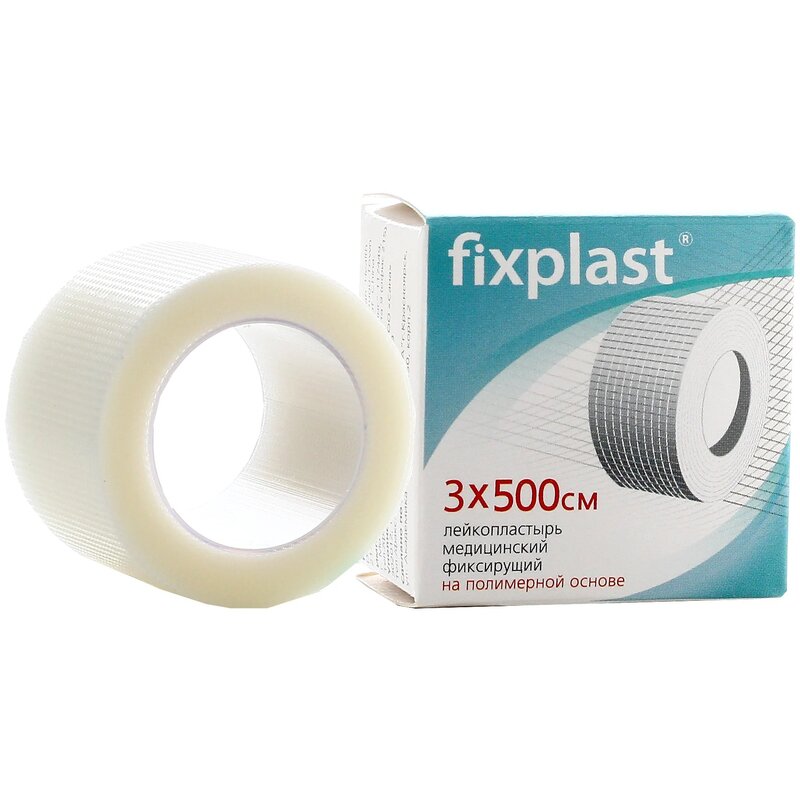 Лейкопластырь Fixplast медицинский фиксирующий полимерная основа 3 х 500 см