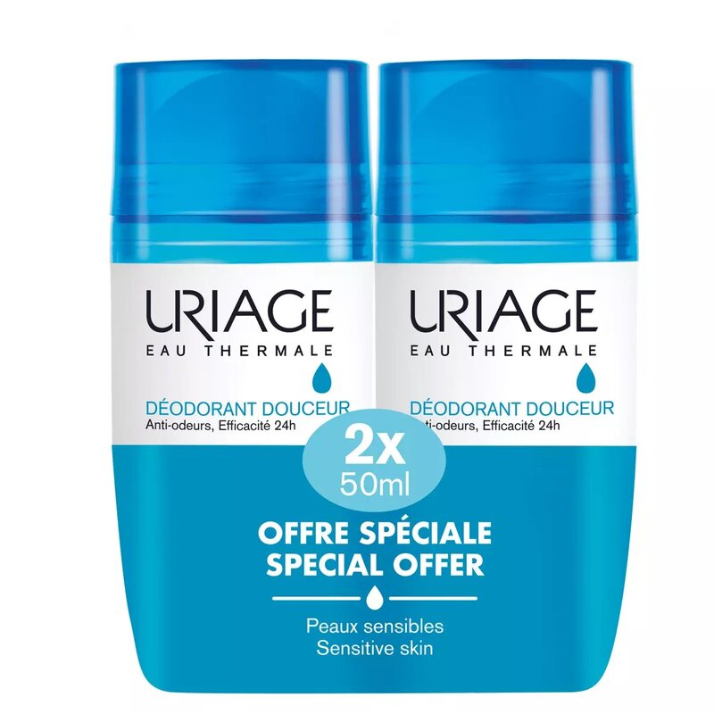 Набор Uriage: дезодорант роликовый для чувствительной кожи 50 мл 2 шт.