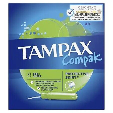 Тампоны Tampax Compak Super с аппликатором 8 шт.