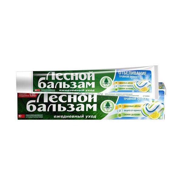 Зубная паста Лесной бальзам Лимон и травы 130 г