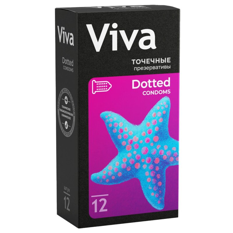 Презервативы Вива (Viva) Точечные 12 шт.