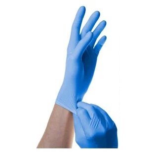 Перчатки смотровые нестер. нитриловые неопудренные текстурированные голубые размер l 1 пара