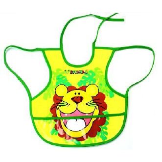 Нагрудник Бусинка 1038 махровый на завязках с карманом 29х28 см