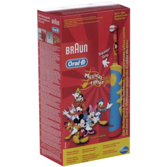 Детская электрическая зубная щетка Oral-B мягкая Mickey for kids с 3 лет 1 шт.