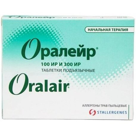 Оралейр таблетки подъязычные 100 ИР 3 шт. + 300 ИР 28 шт.
