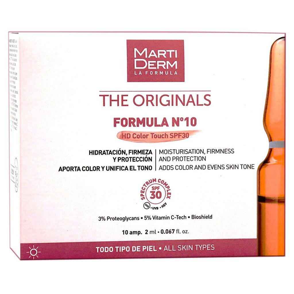 The Originals Formula MartiDerm HD Color Touch SPF30 ампулы 2 мл 10 шт.