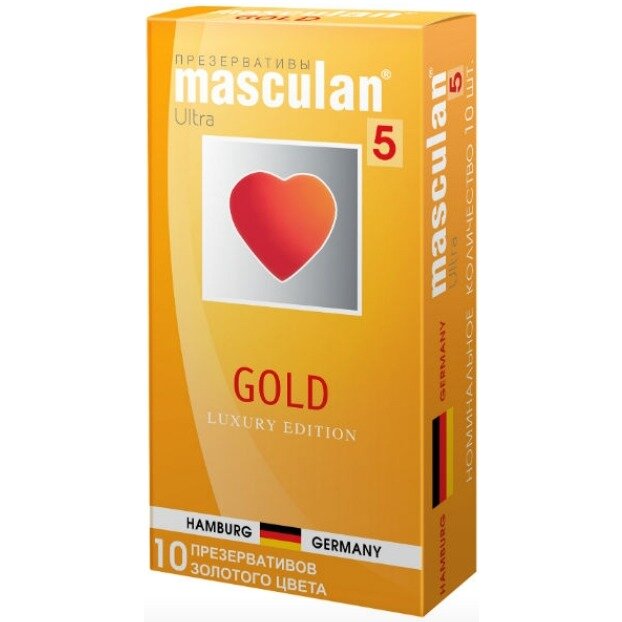 Презервативы Masculan Ultra Gold ультра утонченный латекс 10 шт.