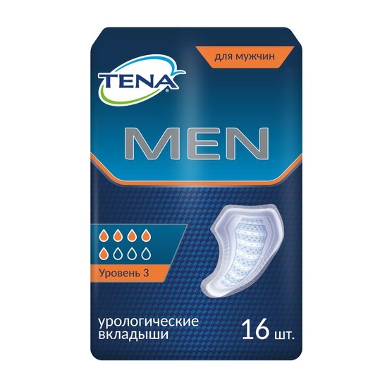 Урологические прокладки для мужчин TENA Men уровень 3 16 шт.