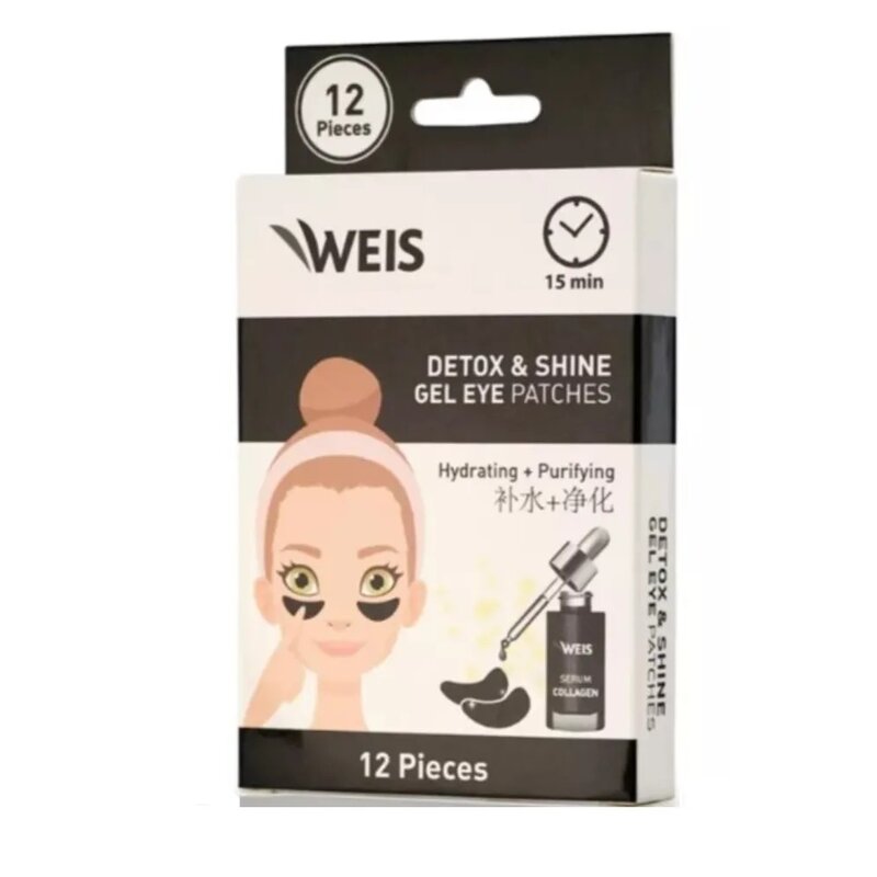 Патчи для глаз Weis сияние и детокс 12 шт.
