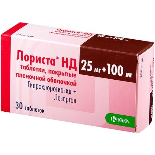 Лориста НД таблетки 25+100 мг 30 шт.