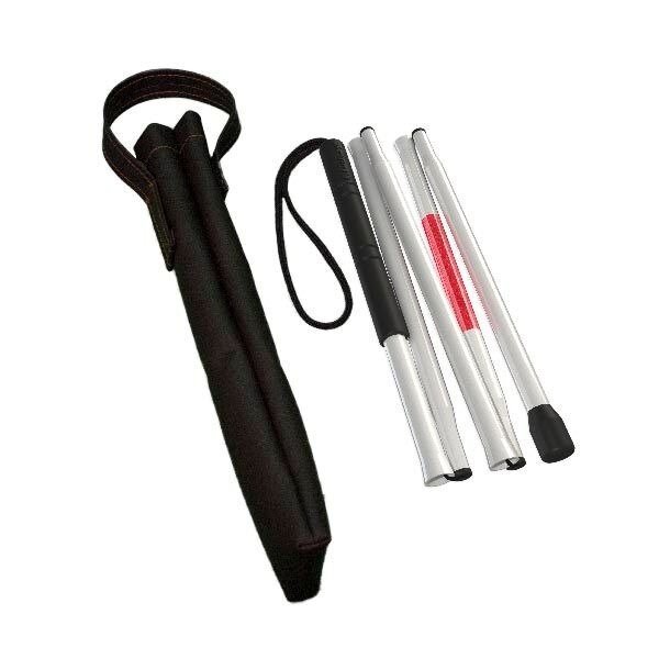 Трость Аверсус металлическая тактильная складная 5-ти секционная арт. 14 (527) тс (150-5)