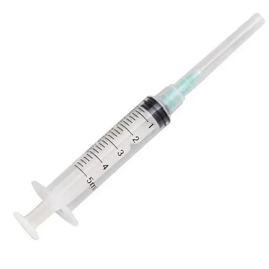 Шприц Медхелп 3-х компонентный 5 мл 22G 0,7Х38 мм 100 шт.