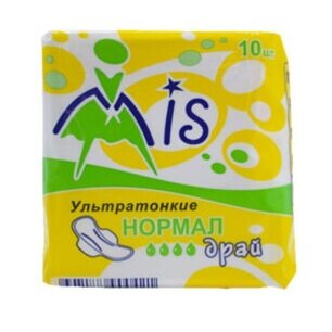 Прокладки гигиенические Mis Normal Dry ультратонкие 4 капли 10 шт.