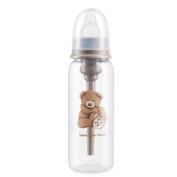Бутылочка антиколиковая с силиконовой соской медленный поток мишки Happy Baby/Хэппи Беби 250 мл