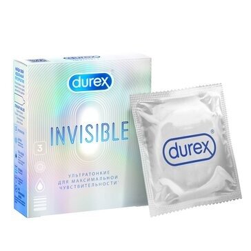 Презервативы Дюрекс (Durex) Invisible ультратонкие 3 шт.