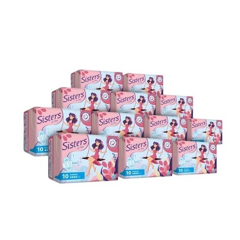 Прокладки Систерс (Sisters) Ultra Normal мягкая поверхность 12 упаковок по 10 шт 120 шт.