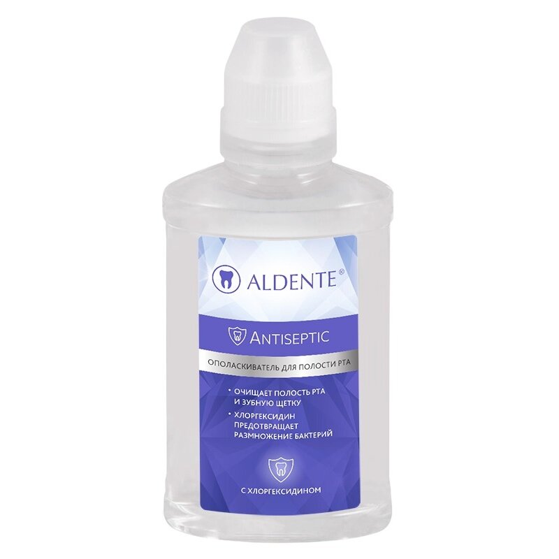 Ополаскиватель для полости рта Аldente antiseptic с хлоргексидином 200 мл