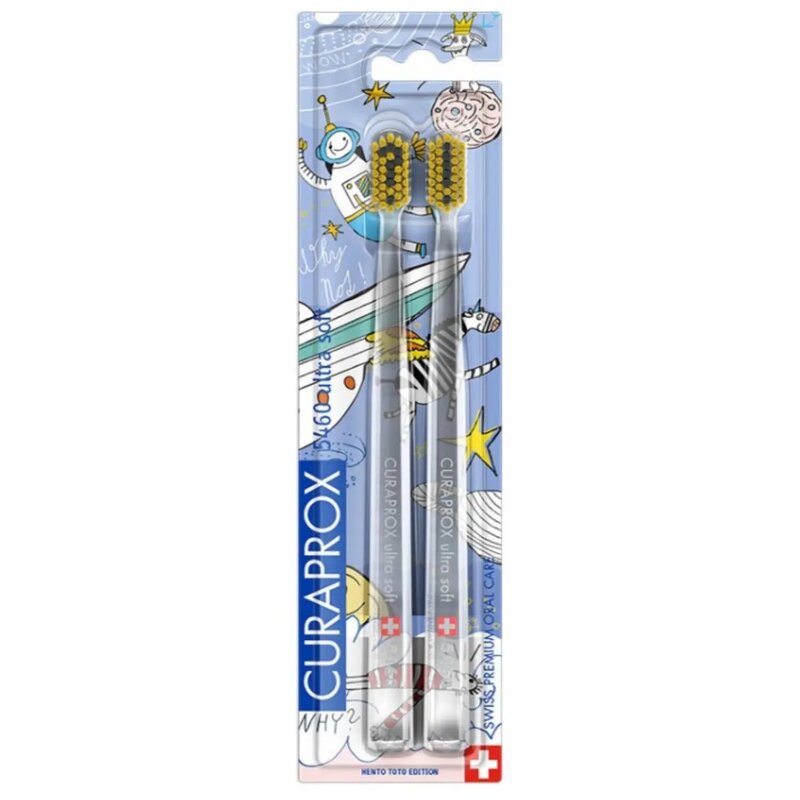 Зубная щетка Curaprox Duo Hento Toto Edition CS5460/2 ультрамягкая 2 шт.