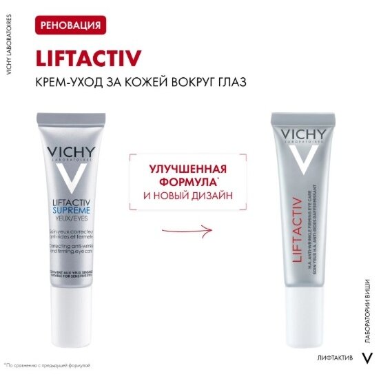 Крем для глаз Виши (Vichy) Liftactiv Supreme Дерморесурс 15 мл