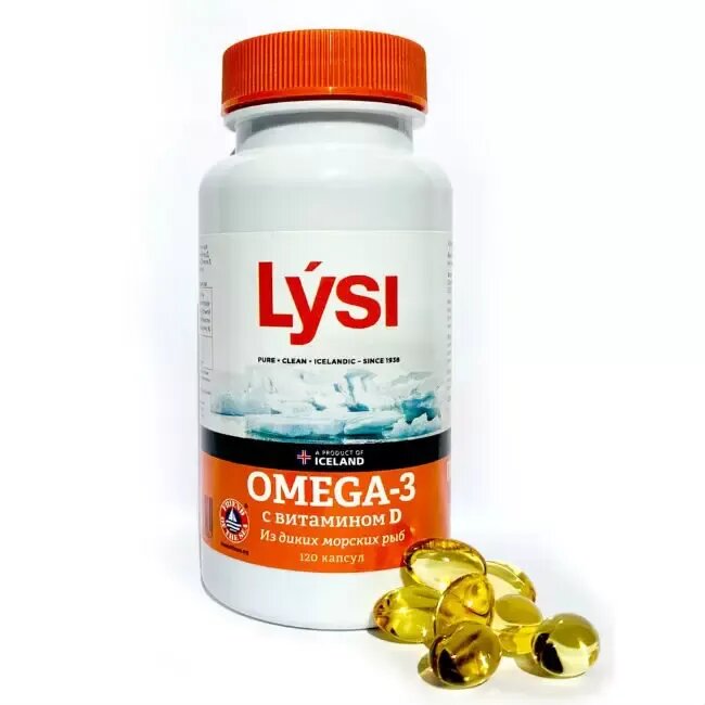 Лиси Омега-3 с витамином Д капс.500мг 120 шт.