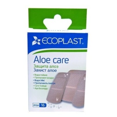 Пластырь Ecoplast aloe care водостойкий 16 шт.