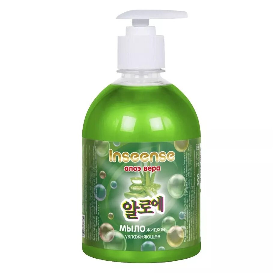 Жидкое мыло Inseense Алоэ Вера увлажняющее с дозатором 500 мл