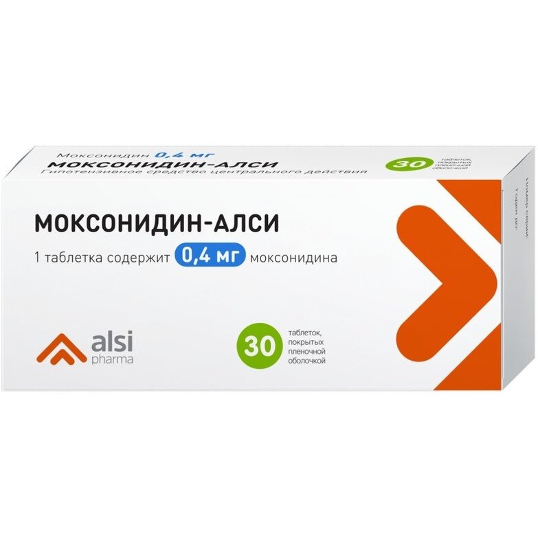 Моксонидин-Алси таблетки 0,4 мг 30 шт.