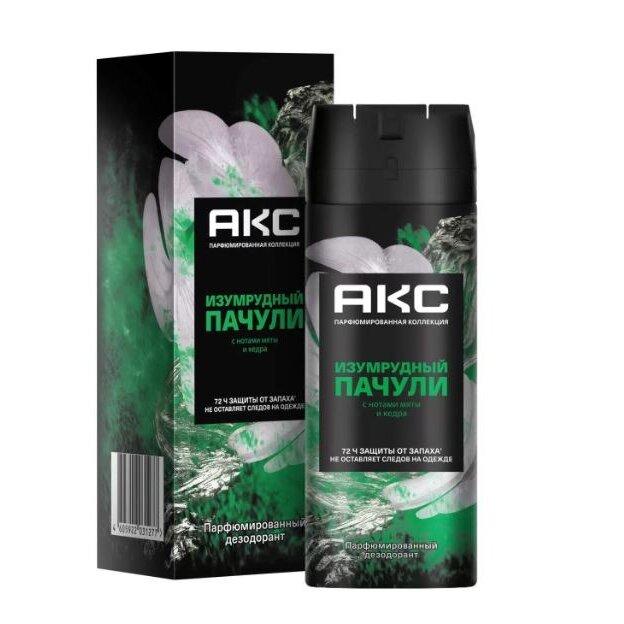 Дезодорант-аэрозоль Axe Изумрудный пачули 150 мл