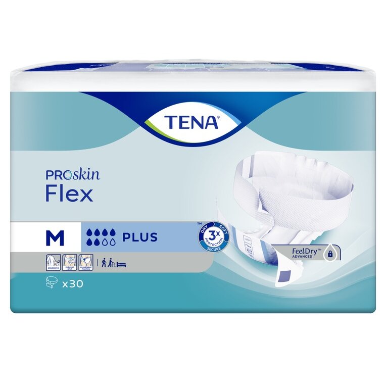 Подгузники поясные дышащие TENA Flex Plus М (талия 71-102 см) 30 шт.