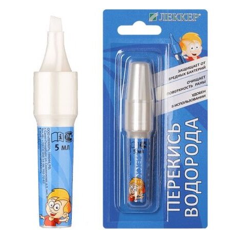 Перекись водорода раствор для наружного применения Леккер 3% фломастер 5 мл