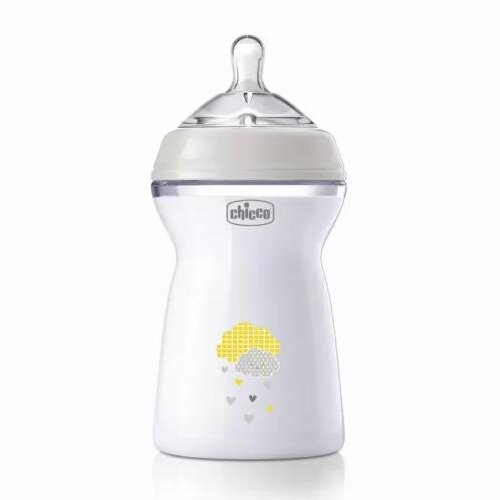 Бутылочка 6мес.+ с силиконовой соской Chicco natural feeling с флексорами 310205016 330 мл