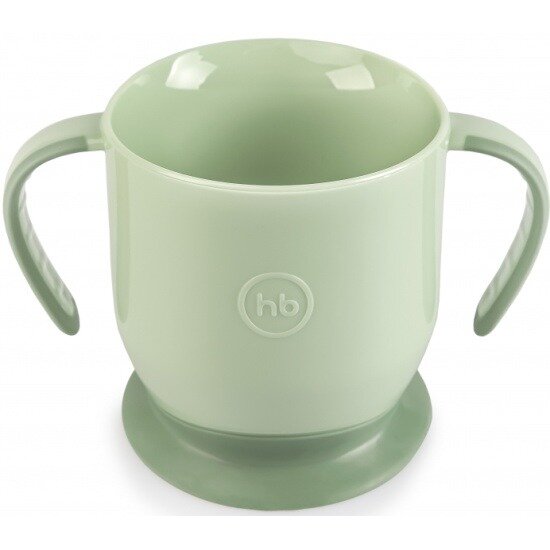 Кружка Happy baby 6 мес+ на присоске baby cup suction base оливковая