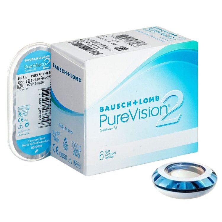 Линзы контактные Bausch&Lomb Purevision2 HD 8.6/-2.75 6 шт.