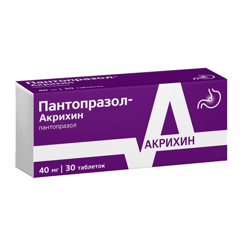 Пантопразол-Акрихин таблетки 40 мг 30 шт.