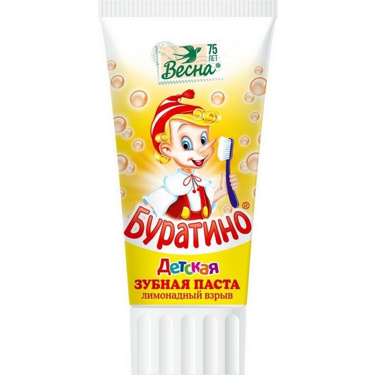 Зубная паста Буратино лимонадный взрыв 75 г