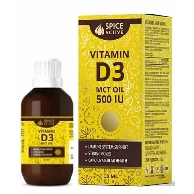 Витамин Д3 500 МЕ с МСТ маслом Spice Active 30 мл