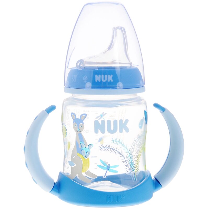Nuk First Choice бутылочка обучающая с силиконовой насадкой для питья и ручками 6-18 мес. 150 мл