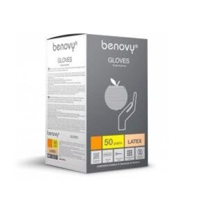Перчатки хирургические стерильные латексные Benovy р.8 50 шт.