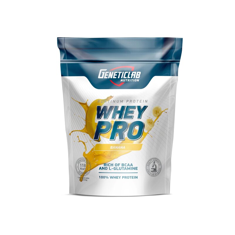 Протеин сывороточный Geneticlab Nutrition Whey Pro 100% банан 1000 г